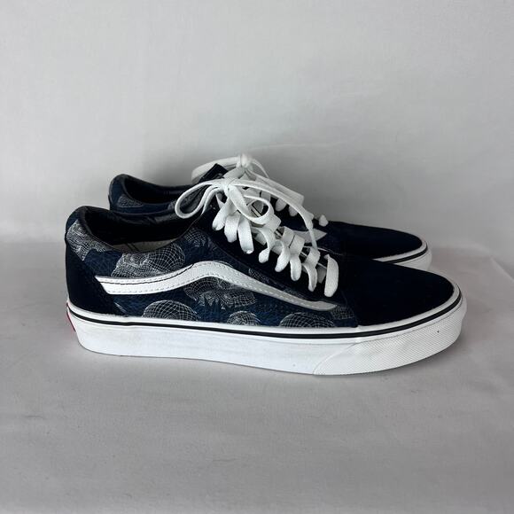 Vans Old Skool Skulls Wireframe Shoes Suede Trainers Skateboard Blk Men Size 6.5 - Picture 4 of 10